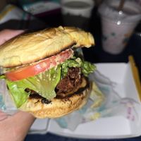 Crabby burger at PLNT Burger in Boston