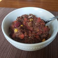 Yummy! (I served it over rice) at Blendabowl Cafe in Pasadena