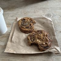 Dark chocolate and hazelnut cookies  at Beaten by a Whisker in London