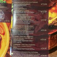 Menú  at UKAW Chocolate in Miraflores