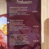 Menú  at UKAW Chocolate in Miraflores