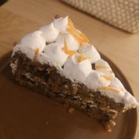 Pastel de Zabahoria (carrot cake) at Pali Pali Alameda in Mexico City