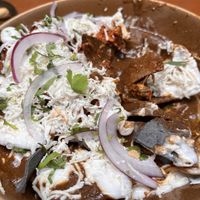 A nacho, mole, dish   at Pali Pali Alameda in Mexico City
