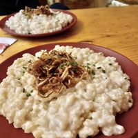 Vegan bryndzové halušky  at Koliba u sv. Krištofa in Banska Bystrica