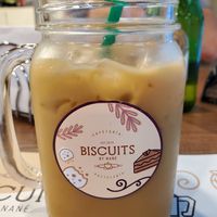 Almond milk latte at Biscuits by Nane in Guayaquil