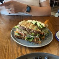 Vegan breakfast burger  at CFS Coffee - Lake Nona in Orlando