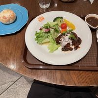 Vegan hamburger steak  at T's Restaurant in Tokyo