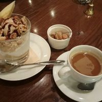 chocolate parfait and coffee at T's Restaurant in Tokyo