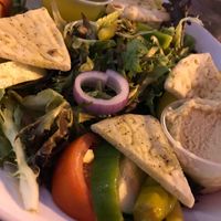 the salads here are huge and awesome!  at Adelphia Sports Bar & Grille in Charleston