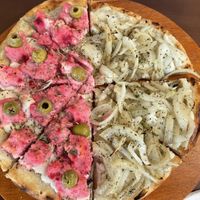 Pizza No. 2 and 3  at Coral Vegan Pizza in Playa Del Carmen
