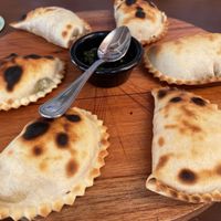 All the different empanadas   at Coral Vegan Pizza in Playa Del Carmen