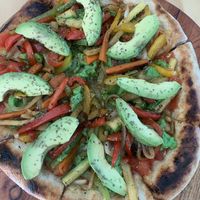 Green Reef pizza  at Coral Vegan Pizza in Playa Del Carmen