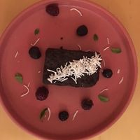 Brownie--not too sweet, nicely creamy.  at Coral Vegan Pizza in Playa Del Carmen