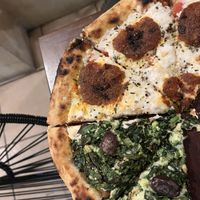 Mangroovy and pepperoni Del Mar   at Coral Vegan Pizza in Playa Del Carmen