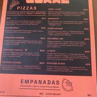 Menu  at Coral Vegan Pizza in Playa Del Carmen