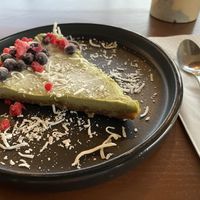 Lime avocado pie  at Coral Vegan Pizza in Playa Del Carmen