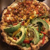 Split pizza   at Coral Vegan Pizza in Playa Del Carmen