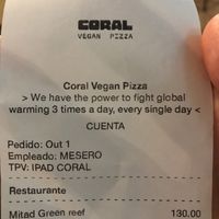   at Coral Vegan Pizza in Playa Del Carmen