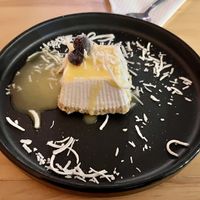 Coconut mousse  at Coral Vegan Pizza in Playa Del Carmen