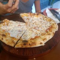 Kids pizza (no toppings) at Coral Vegan Pizza in Playa Del Carmen