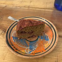 Strawberry beet cake, the absolute bomb!  at Viriditas Cocina Vegana in Oaxaca