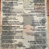 Menu October 2024 at Viriditas Cocina Vegana in Oaxaca