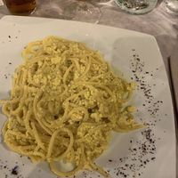 carbonara vegana, senza nulla che ricordi il guanciale però ☹️  at Ristorante Pizzeria Ranch in Cervia