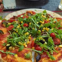 Vegan pizza at Snack Bar Castello in Venice