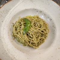 Spaghetti with garlic chili oil at Snack Bar Castello in Venice