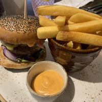 Beyond burger  at The Spread Eagle in Blackburn