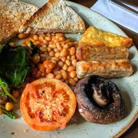 Vegan breakfast at The Spread Eagle in Blackburn
