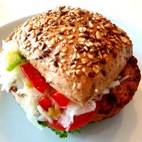 Veganes Frikadellenbrötchen at Dein Stadtbäcker Westerhorstmann in Dusseldorf