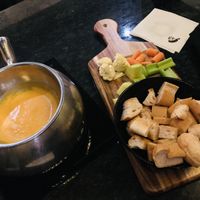 Vegan cheese fondue (with gluten free bread)  at The Melting Pot in Orlando