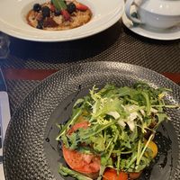 Avocado toast and steel cut oatmeal  at Diva at the Met in Vancouver