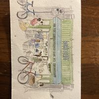 With flower seeds, just bury it  at Bob's Cafe in North West London