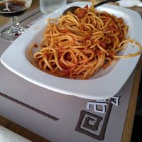 Vegan Bolognese with soya mince at Agora Cafe in Delphi