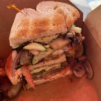 Roasted veggie sandwich  at Cafe Milan in Playa Del Rey