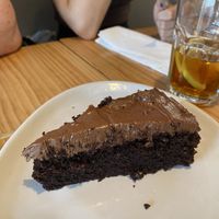 Tarta vegana de café y chocolate  at Nordest Cafè in Puigcerda