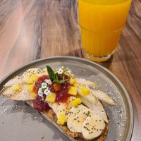 Peanut butter toast at Malila Coffee in Valencia