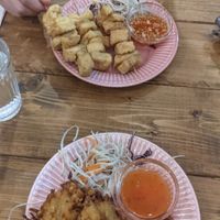 Sweetcorn fritters and fried tofu at Taste of Thailand in Sheffield