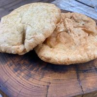 Sopaipillas: typical fried bread, in this case made with pine nuts flour. at Ruta al Conguillio in Melipeuco