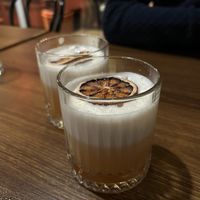 Amaretto sour w aquafaba  at La Famiglia in Jindabyne