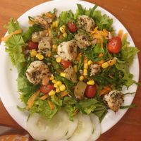 Portions are massive! at Green Island in Puerto Baquerizo Moreno