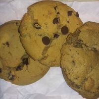 2 choc chip, one cookies and cream at Midnight Cookie - Downtown Seattle in Seattle