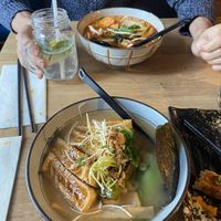 Tofu Miso Ramen and Spicy Veggie Ramen  at Takumi Ramen Kitchen in Vienna