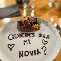 Chocolate mousse with nuts. at TERRA in Funchal