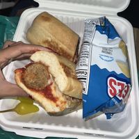 vegan meatball sub  at Slice and Dice Pizzeria in Albuquerque