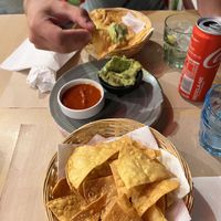 Nachos with salsa and guacamole 🥑   at Taco&Burrito in Albufeira