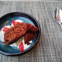 Chocolate cake at The Market Restaurant in Albufeira