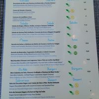 Vegan menu at The Market Restaurant in Albufeira